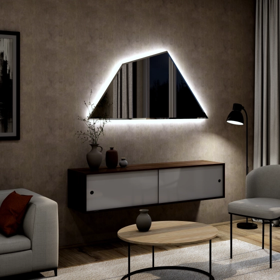 Asymmetrischer LED Spiegel Alencia