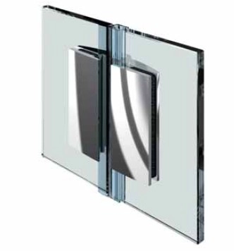 Glas - Glas Scharnier 180 Grad nach innen öffnend