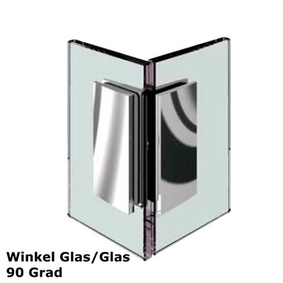 Glas - Glas Verbinder 90 Grad