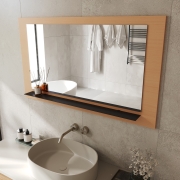 Anina - Spiegel auf Holz mit Ablage