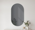 Rahmenloser Spiegel - Grau - Doppelrundbogen