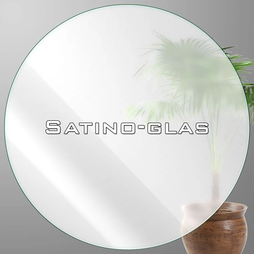 rundes Satino-Glas