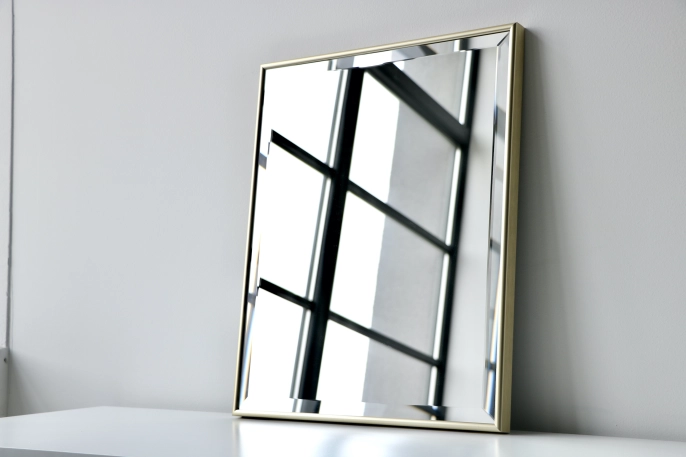 Lissabon Pearl Gold Alu-Rahmen-Spiegel