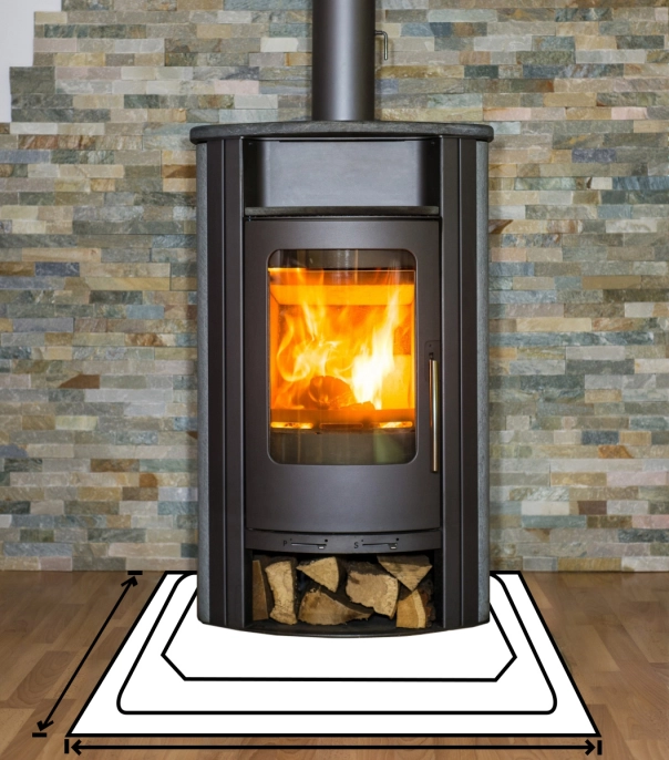 Kamin Glasbodenplatte Funkenschutz