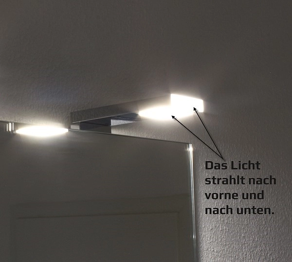 Bran Chrom IV LED Badspiegel - Leuchtspiegel