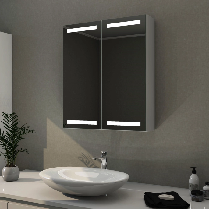 Spiegelschrank Mystic LED Square II Zweitürig mit Farbauswahl