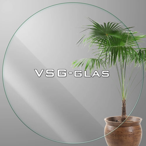 rundes durchsichtig Sicherheitsglas VSG